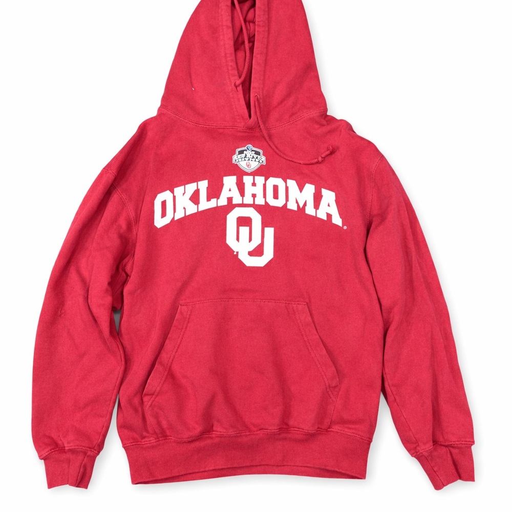 Oklahoma Sooners Hoodie Men’s Medium Red NCAA OU Sweatshirt Pullover